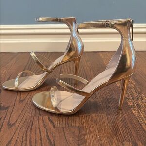 Tamara Mellon Shiny Gold Heels